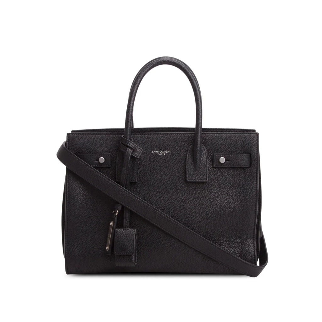 Saint Laurent Black Grained Leather Baby Sac De Jour