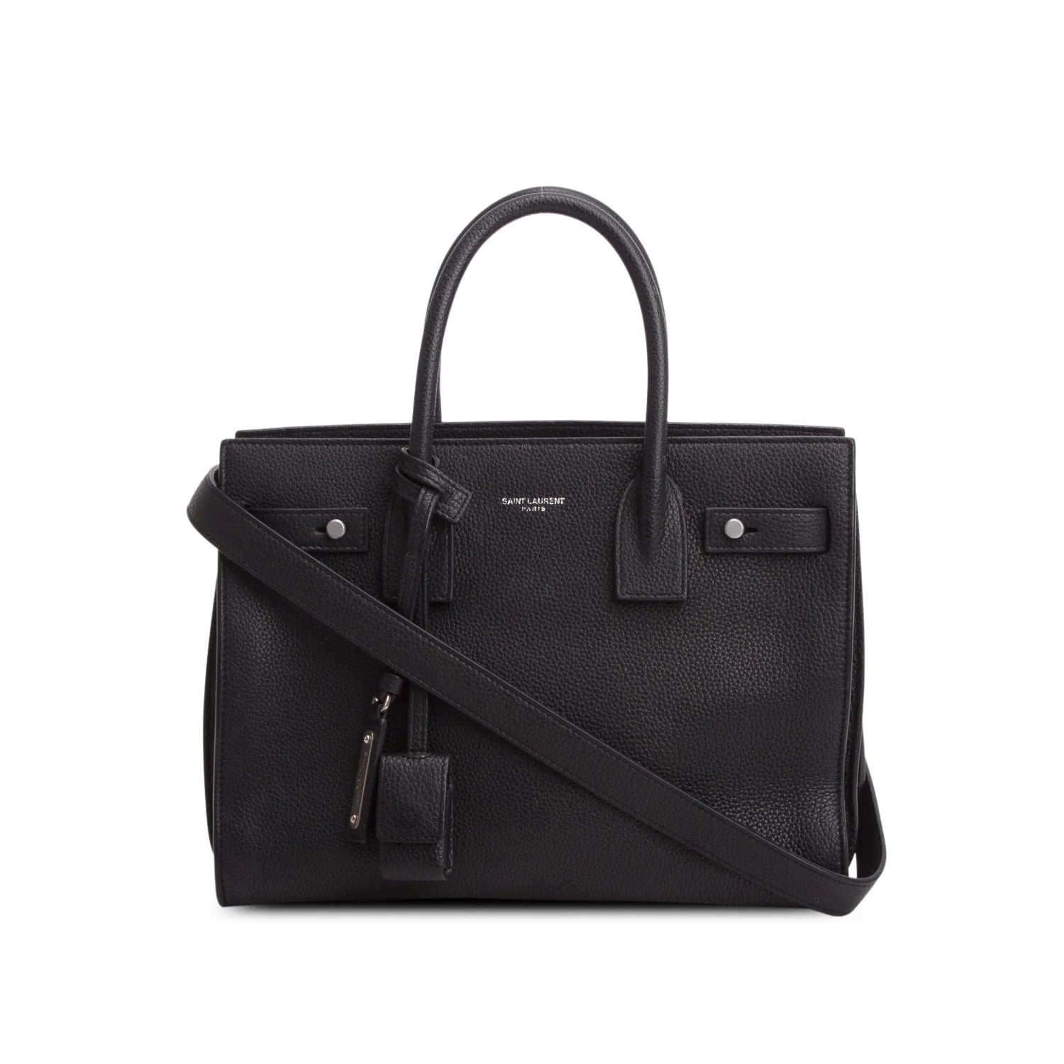 Saint Laurent Black Grained Leather Baby Sac De Jour