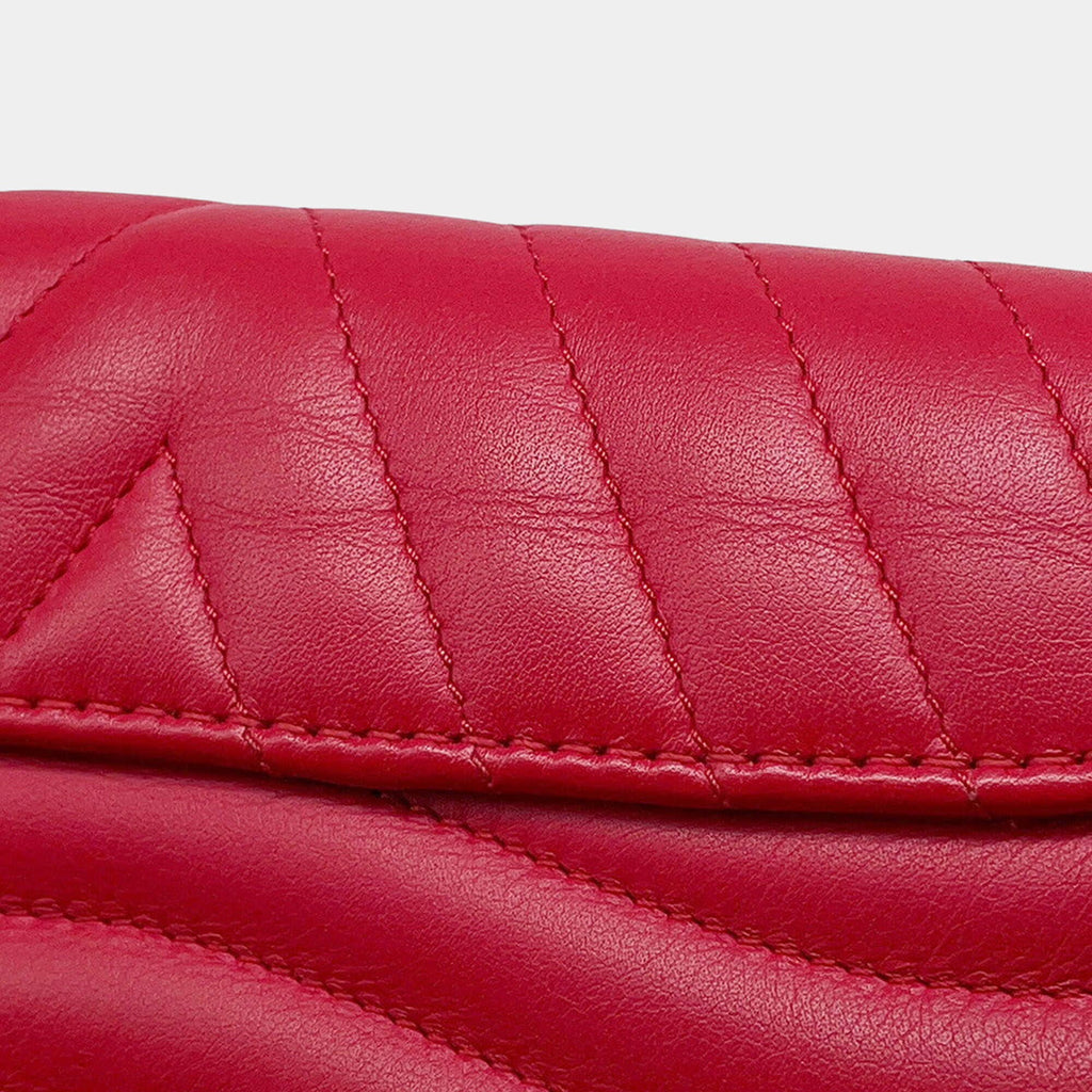 Louis Vuitton New Wave Chain Bag Red Leather Size Pm