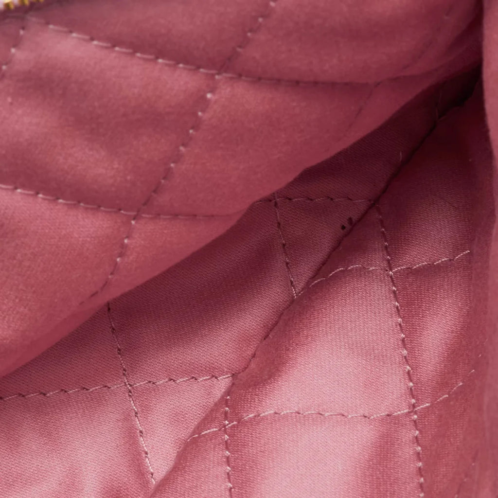 Chanel Light Pink Quilted Shiny Leather Small 22 Bag