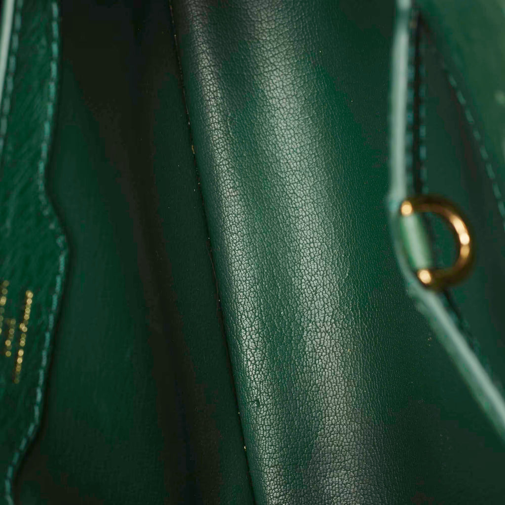 Louis Vuitton Capucines BB Green Ostrich Top Handle Bag