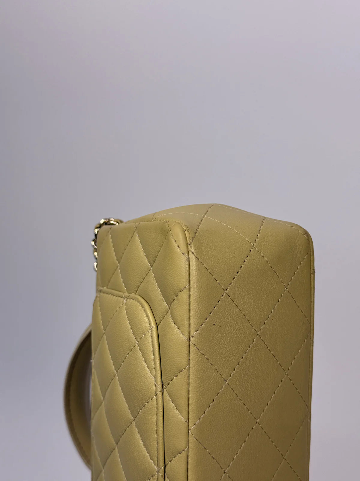CHANEL MINI RECTANGLE FLAP BAG IN PISTACHIO GREEN LAMBSKIN WITH GHW