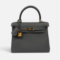 HERMÈS KELLY 25 IN VERT AMANDE TOGO LEATHER WITH GOLD HARDWARE