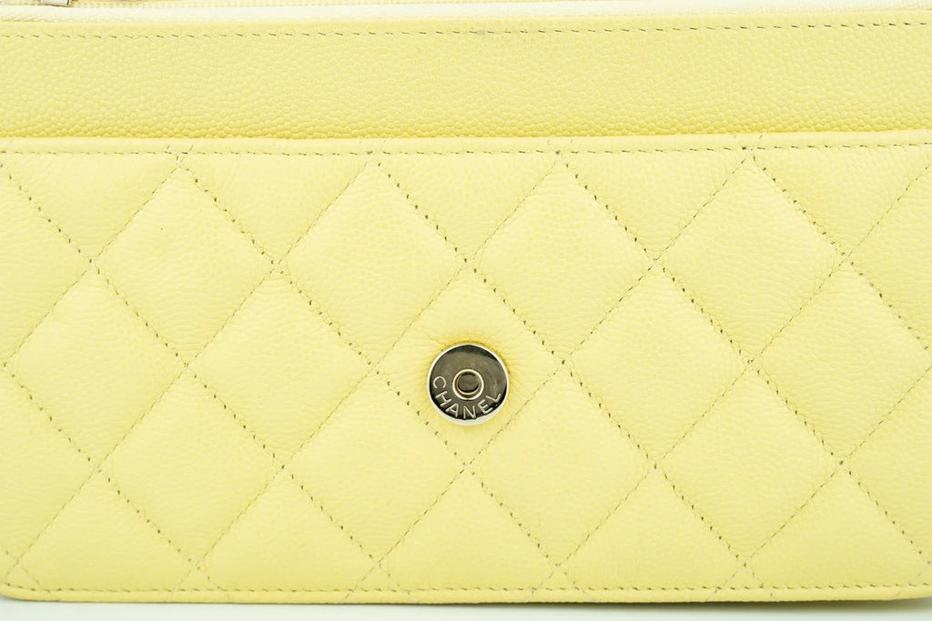 Chanel WOC Caviar Pale Yellow Champagne GHW