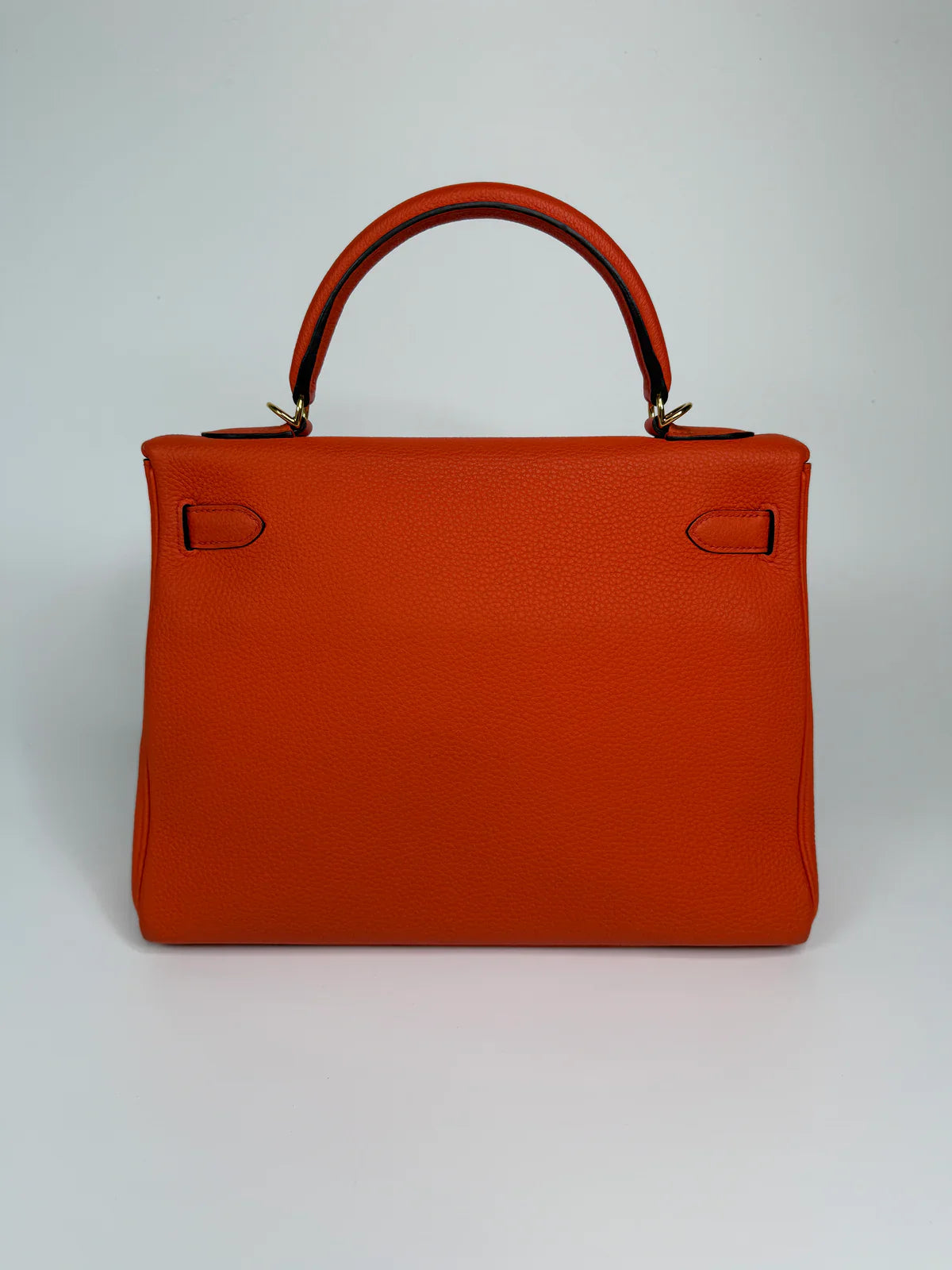 HERMÈS KELLY 28 IN CAPPUCINE TOGO LEATHER GOLD HARDWARE