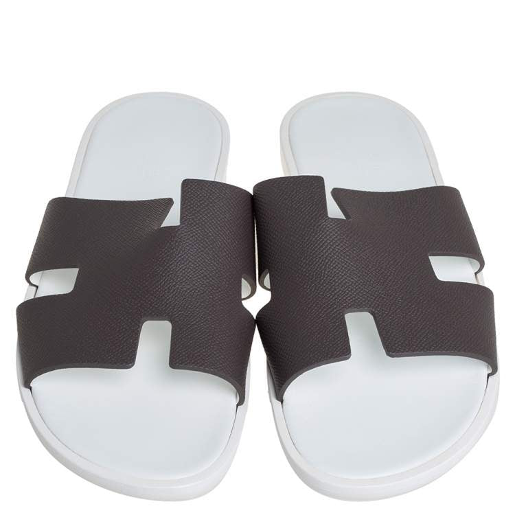 Hermes Brown Leather Izmir Sandals Size 39