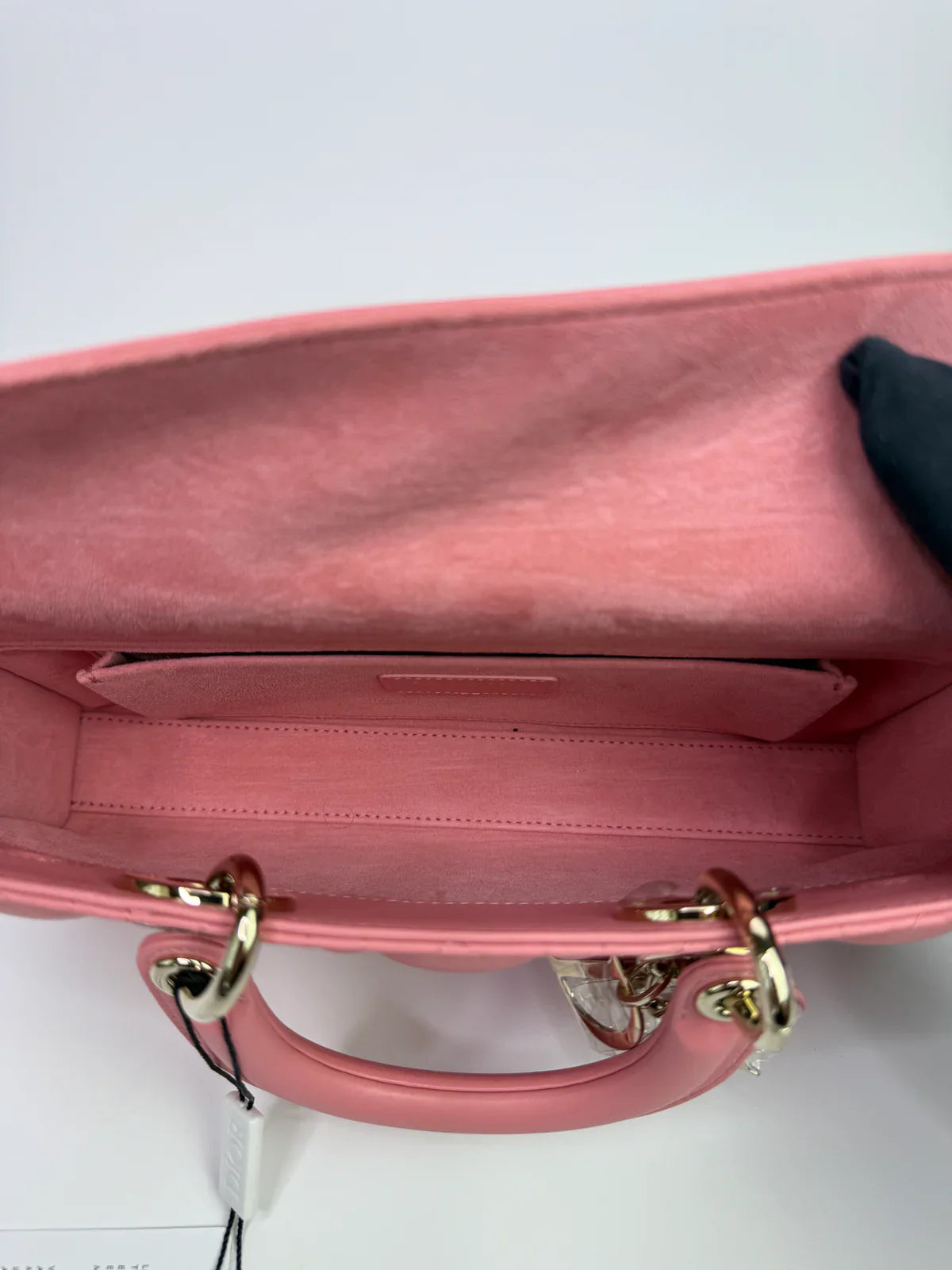 CHRISTIAN DIOR MEDIUM D-JOY IN PINK WITH PALE GOLD HARDWARE