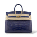 Hermes Birkin 25 Bleu Saphir Sellier Matte Alligator GHW