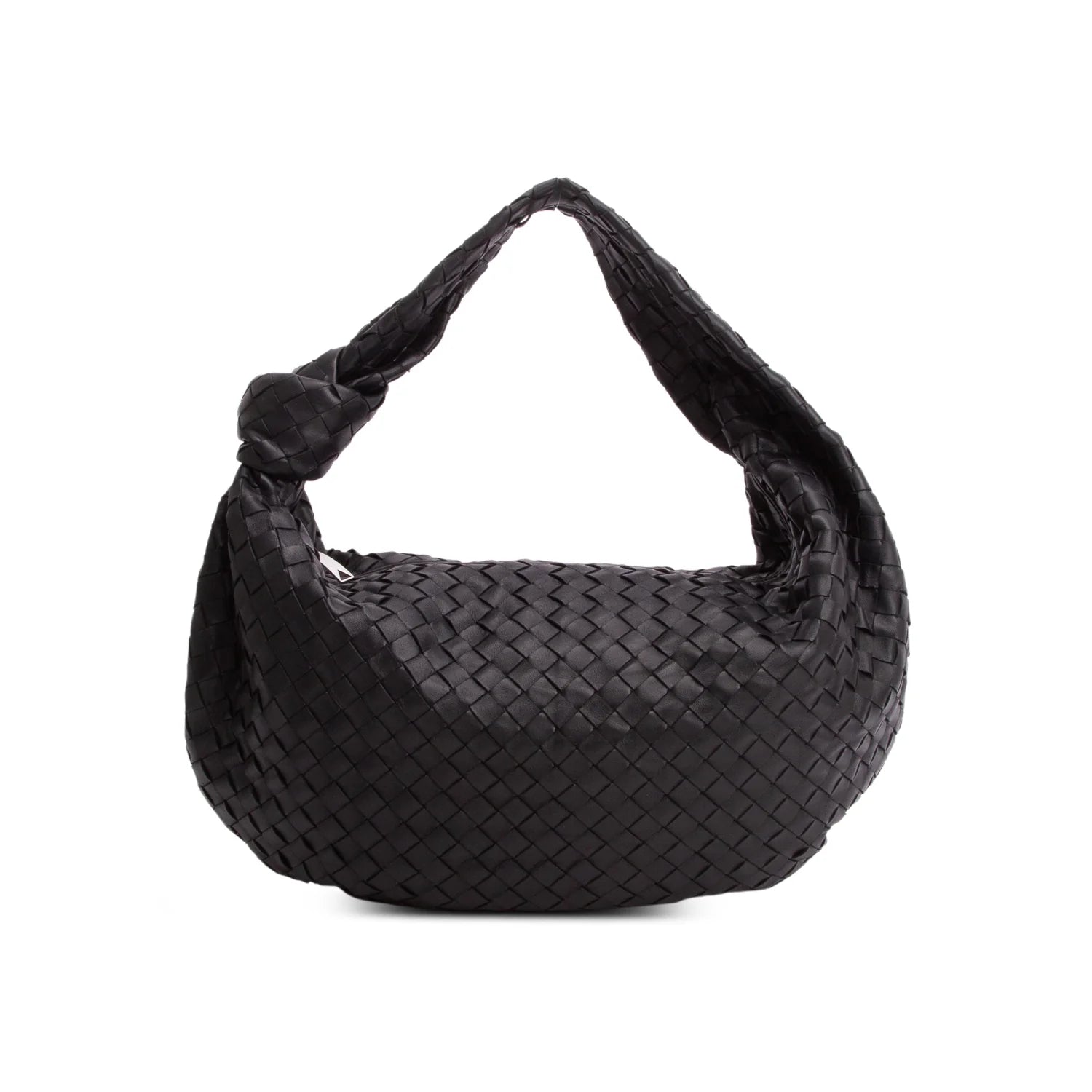 Bottega Veneta Black Intrecciato Leather Large Jodie Bag