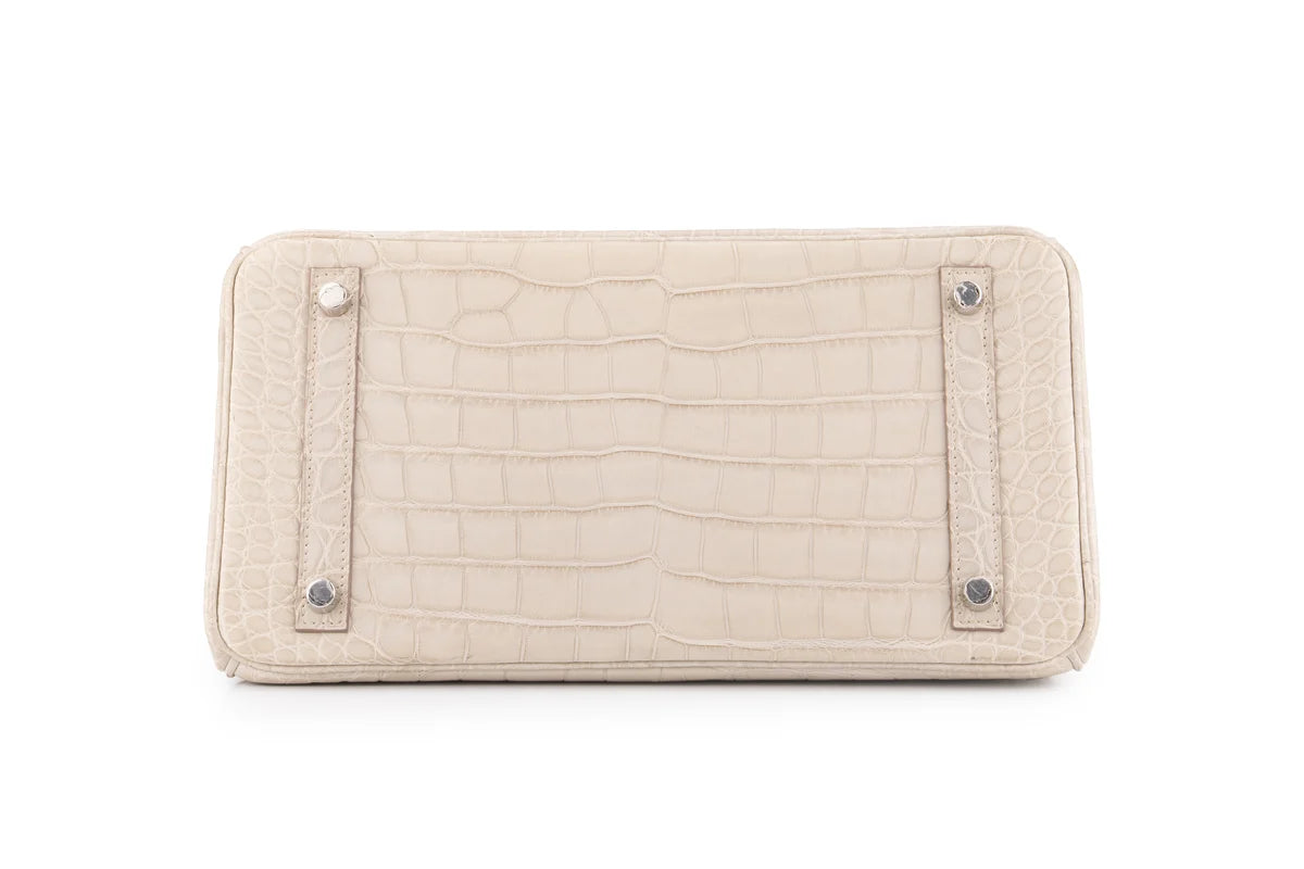 Hermès Birkin 30 Croc Beton PHW