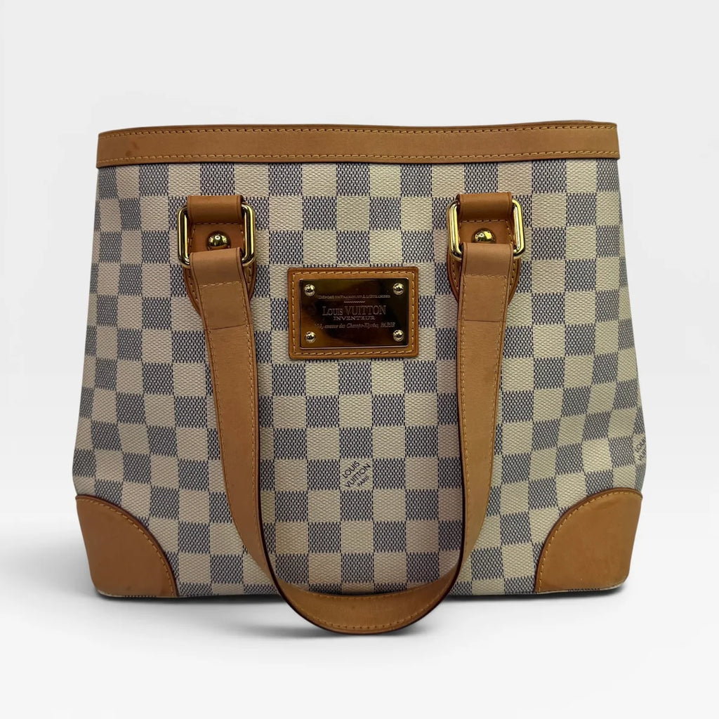 LOUIS VUITTON DAMIER AZUR HAMPSTEAD MM TOTE BAG