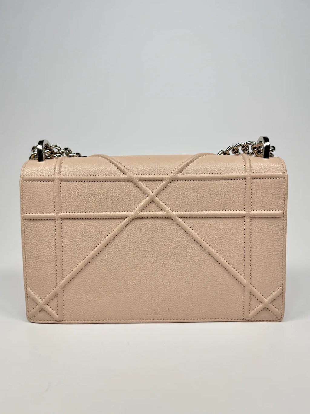 CHRISTIAN DIOR MEDIUM DIORAMA BAG IN BLUSH PINK LEATHER WITH SILVER HARDWARE