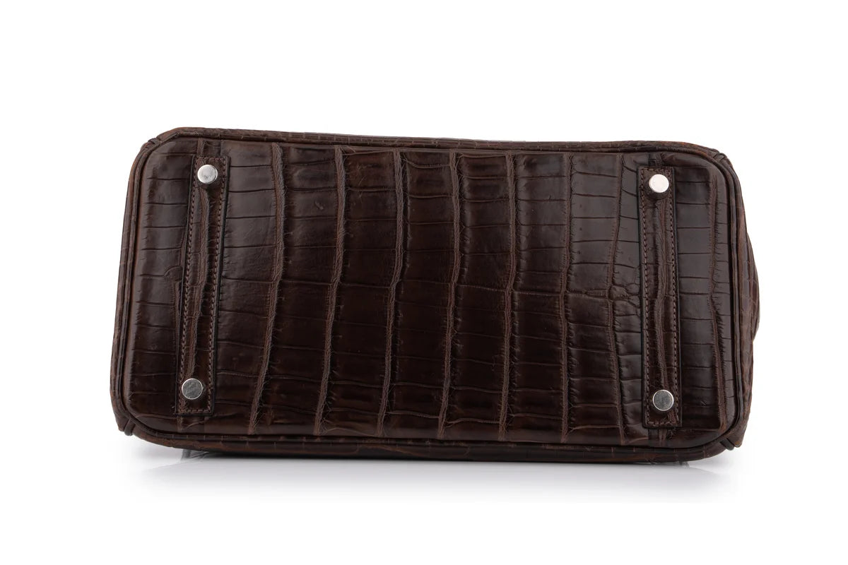 Hermès Birkin 30 Croc Niloticus Ebene PHW