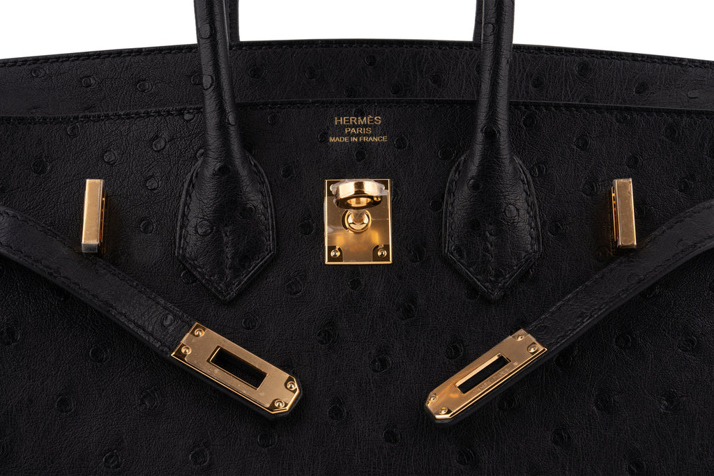 Hermès Birkin 25 Ostrich Noir GHW