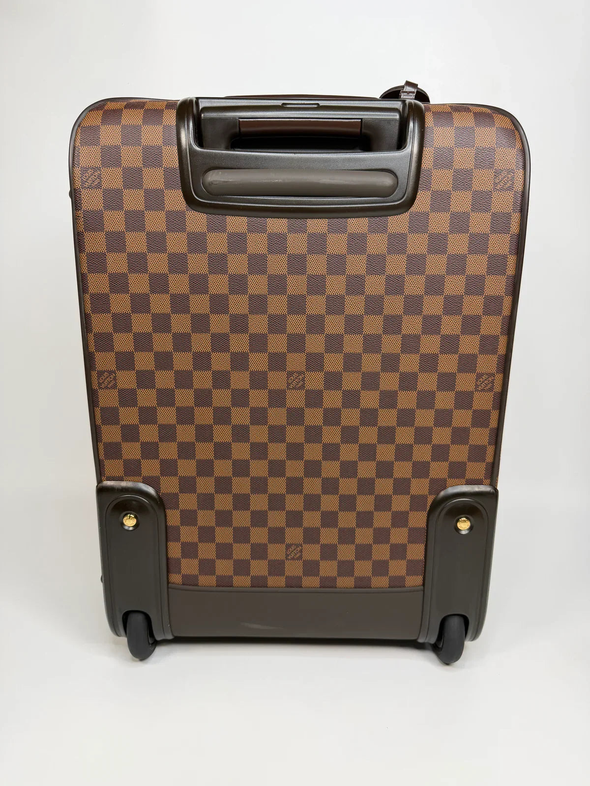 LOUIS VUITTON PÉGASE SUITCASE IN DAMIER EBENE WITH GOLD HARDWARE