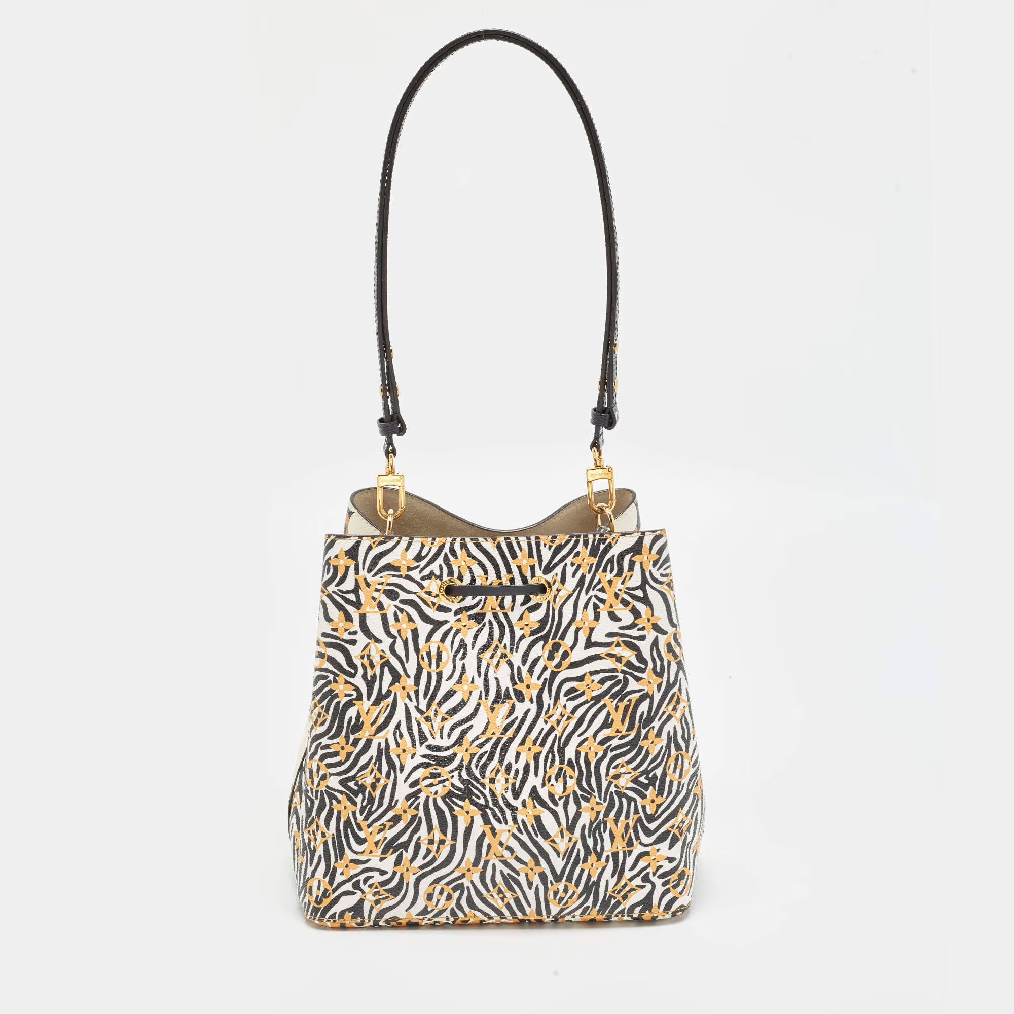 Louis Vuitton NeoNoe Ivory Jungle Monogram Giant Canvas Bucket Bag