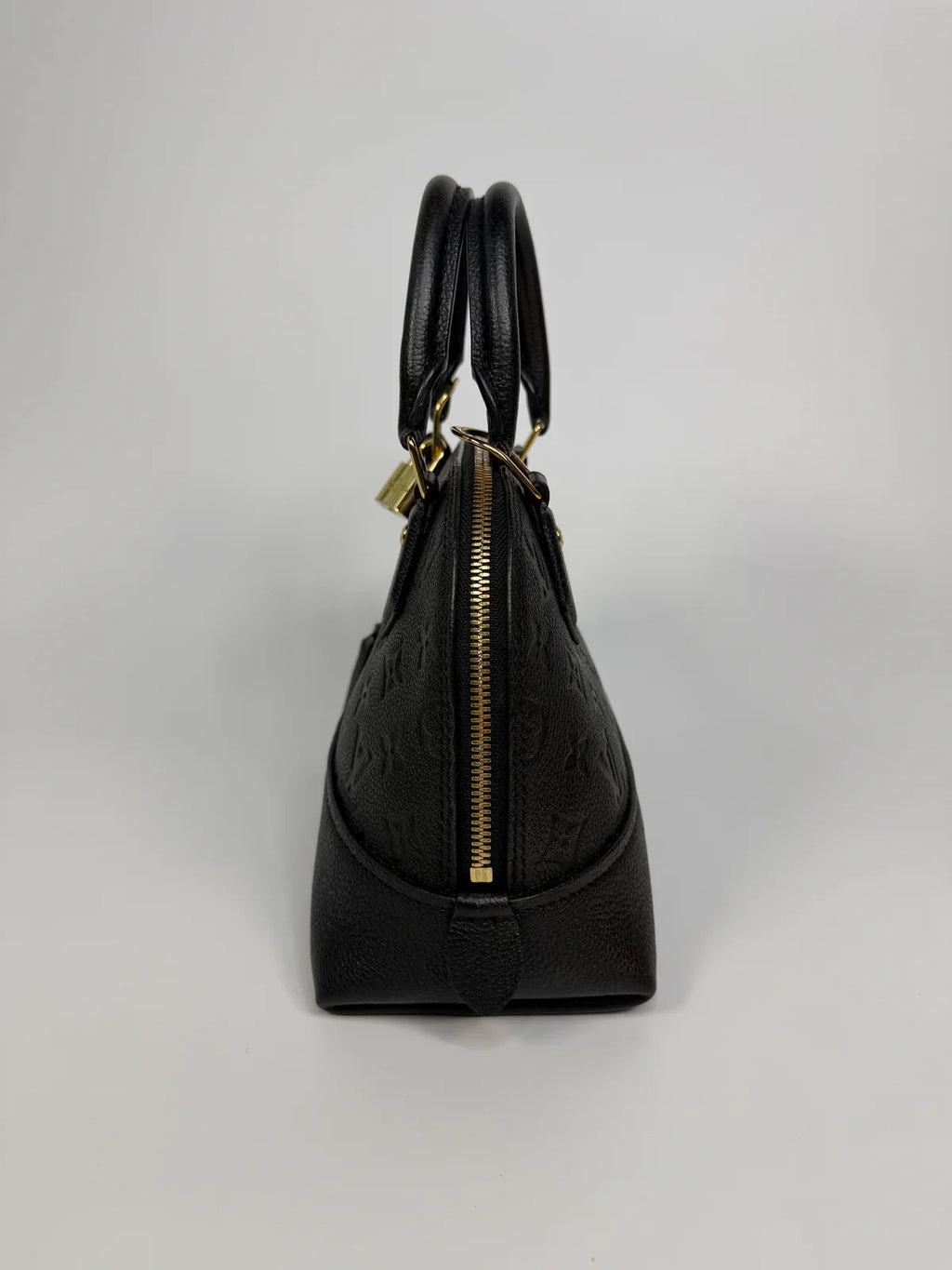 LOUIS VUITTON ALMA BB IN EMPREINTE BLACK MONOGRAM WITH GOLD HARDWARE