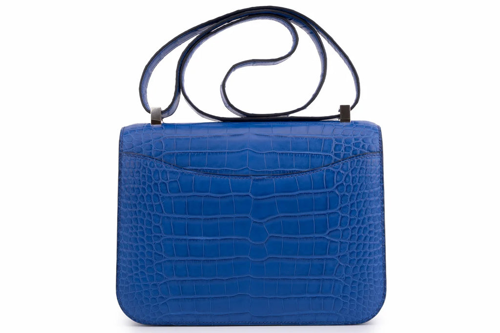 Hermès Constance 24 Exotic Mississippiensis Bleu Royal PHW