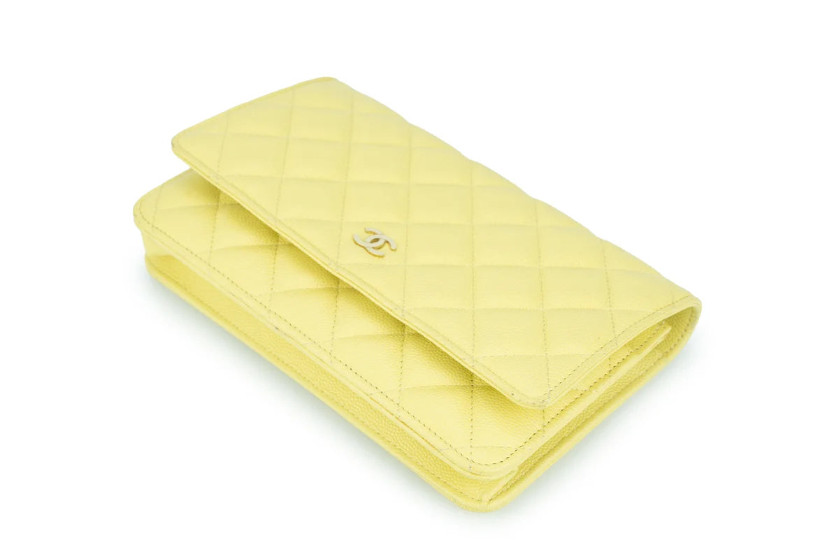 Chanel WOC Caviar Pale Yellow Champagne GHW