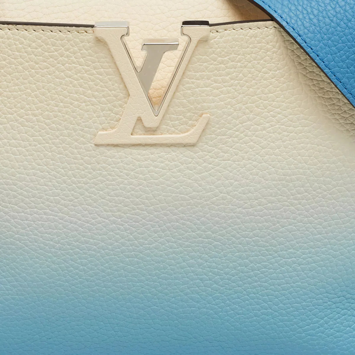 Louis Vuitton Capucines Blue Leather Top Handle Bags