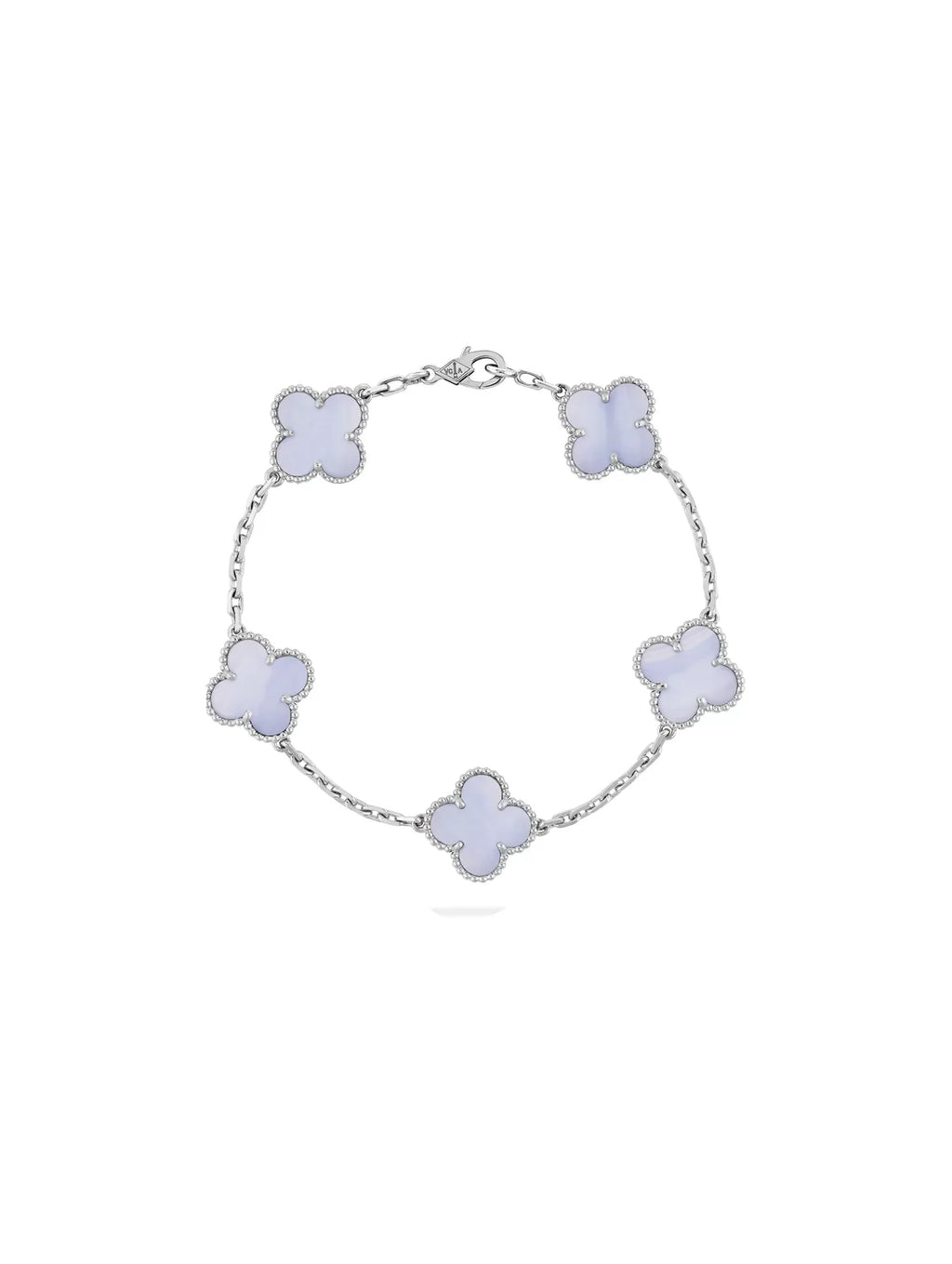 Van Cleef And Arpels Vintage Alhambra Bracelet 5 Motifs Chalcedony