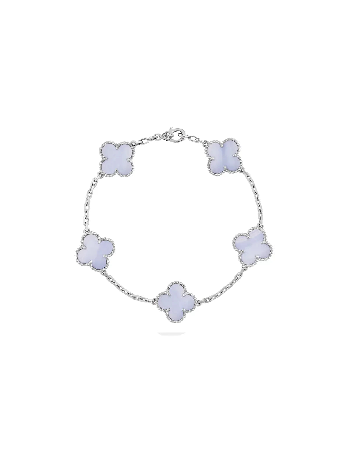 Van Cleef And Arpels Vintage Alhambra Bracelet 5 Motifs Chalcedony