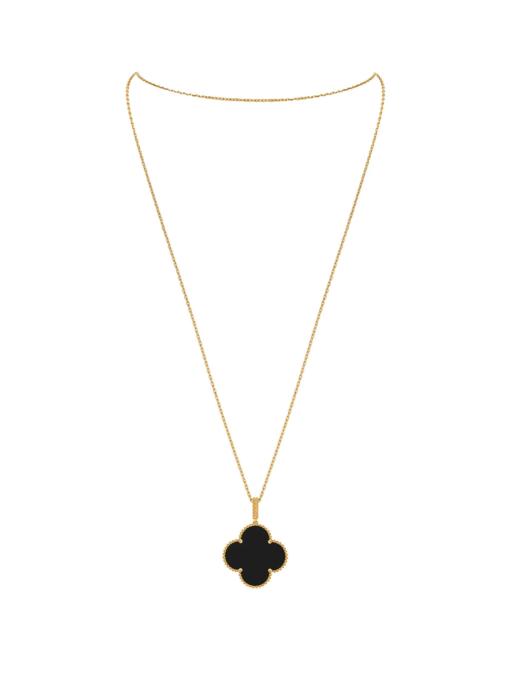 Van Cleef And Arpels Magic Alhambra Long Necklace Onyx