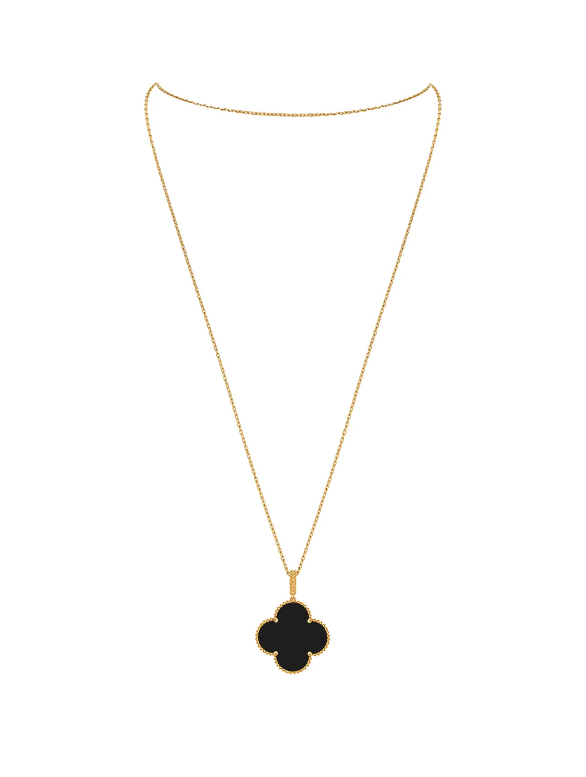 Van Cleef And Arpels Magic Alhambra Long Necklace Onyx