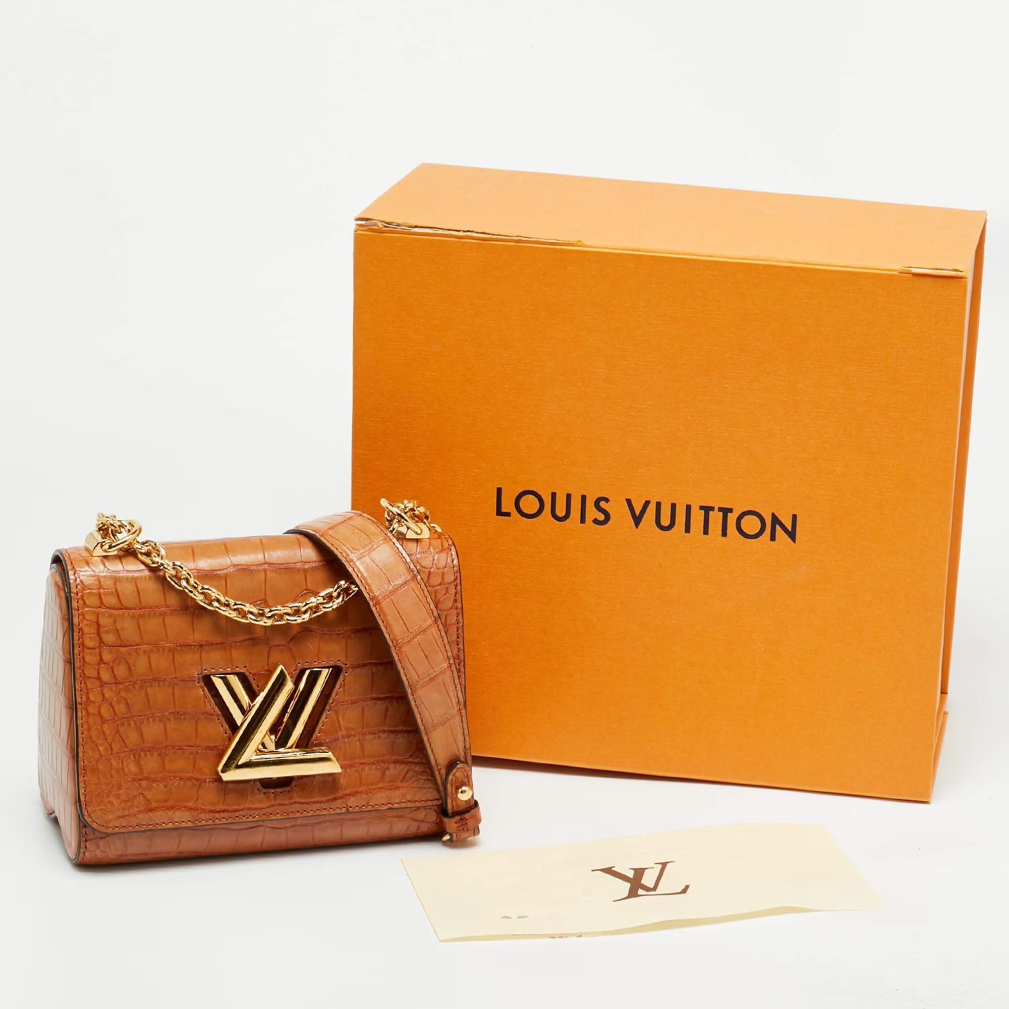 Louis Vuitton Twist PM Brown Crocodile Bag