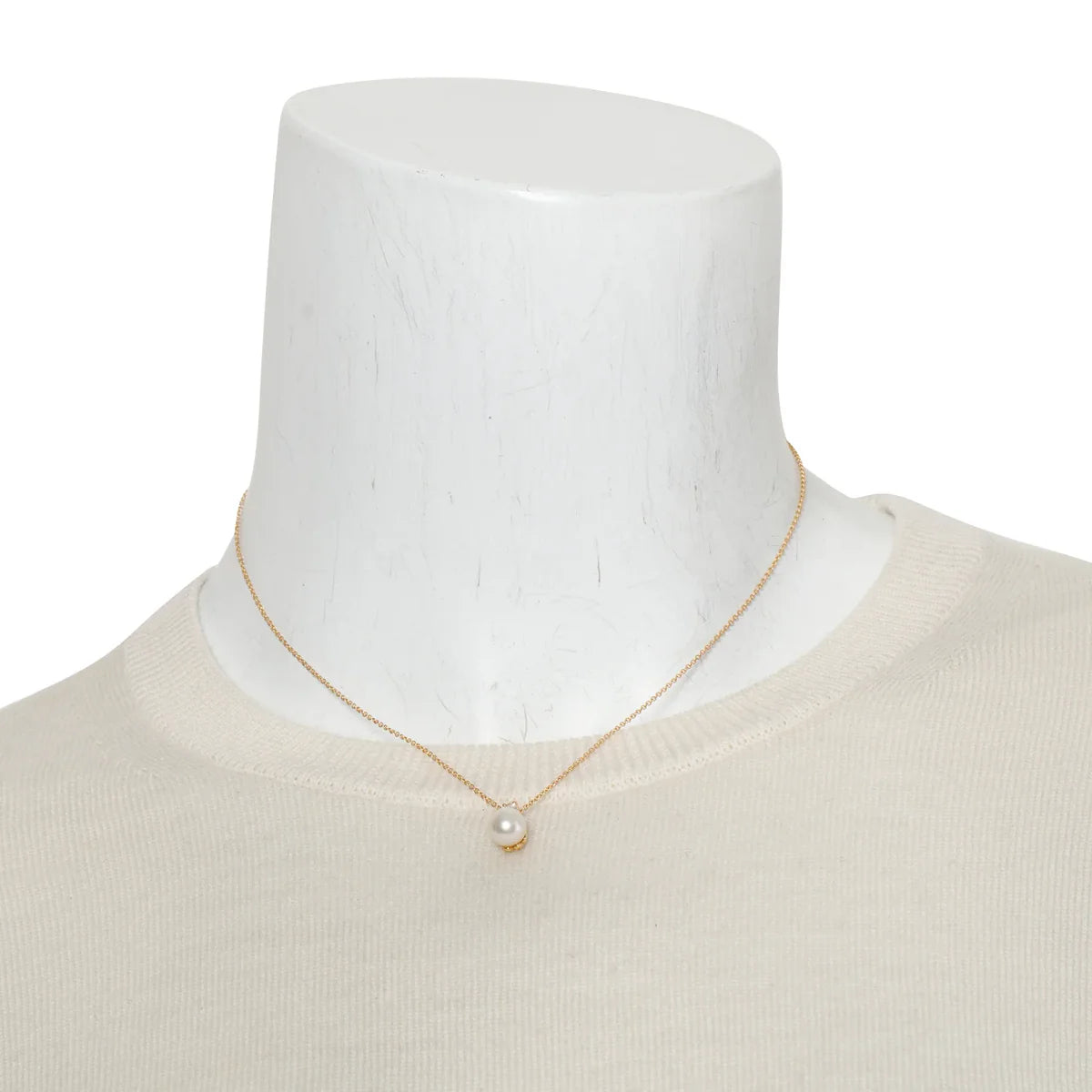 Tiffany & Co 18k Yellow Gold Diamond Signature Pearl Pendant Necklace