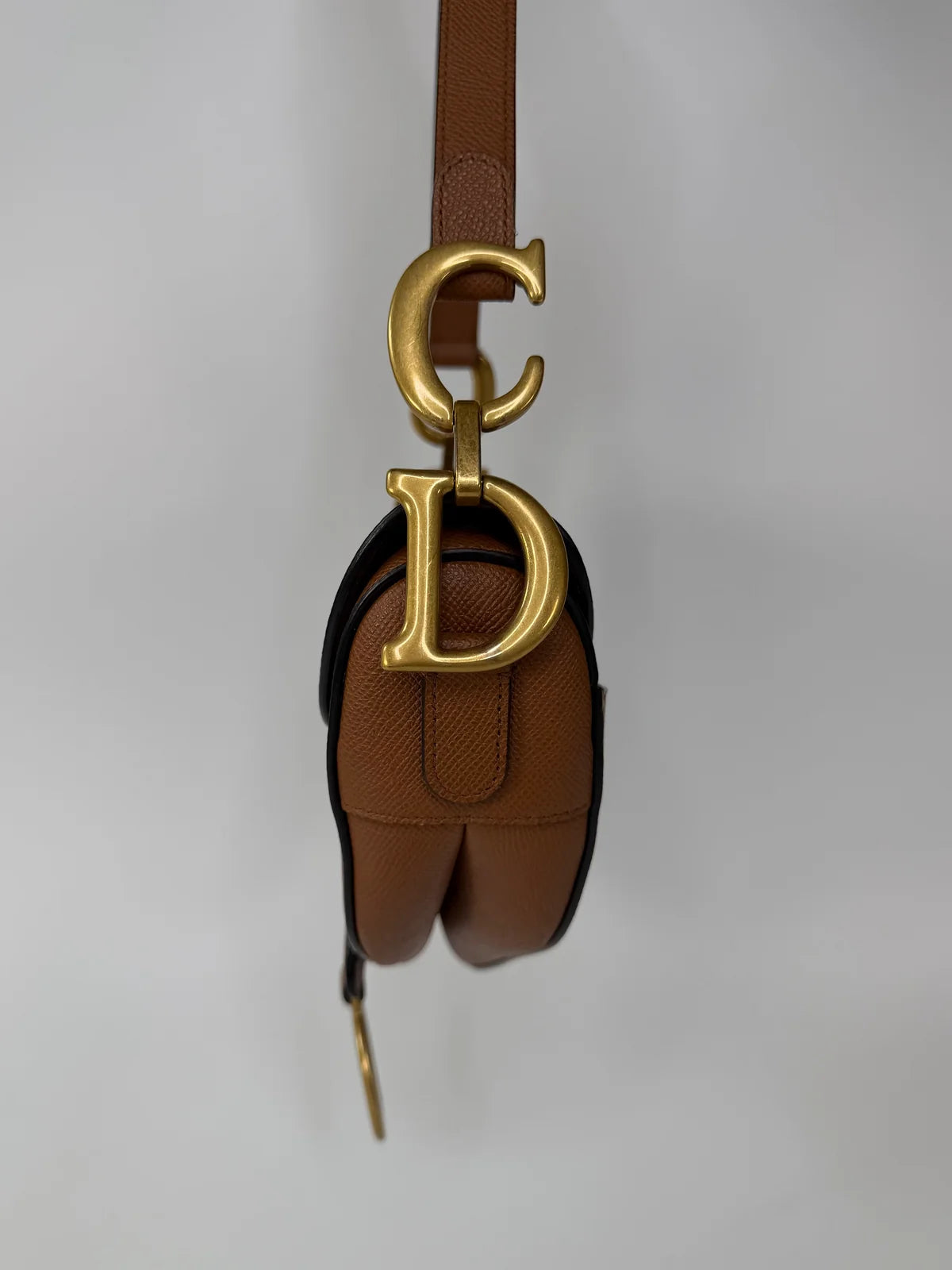CHRISTIAN DIOR SADDLE BAG IN GOLDEN CALFSKIN GOLD HARDWARE