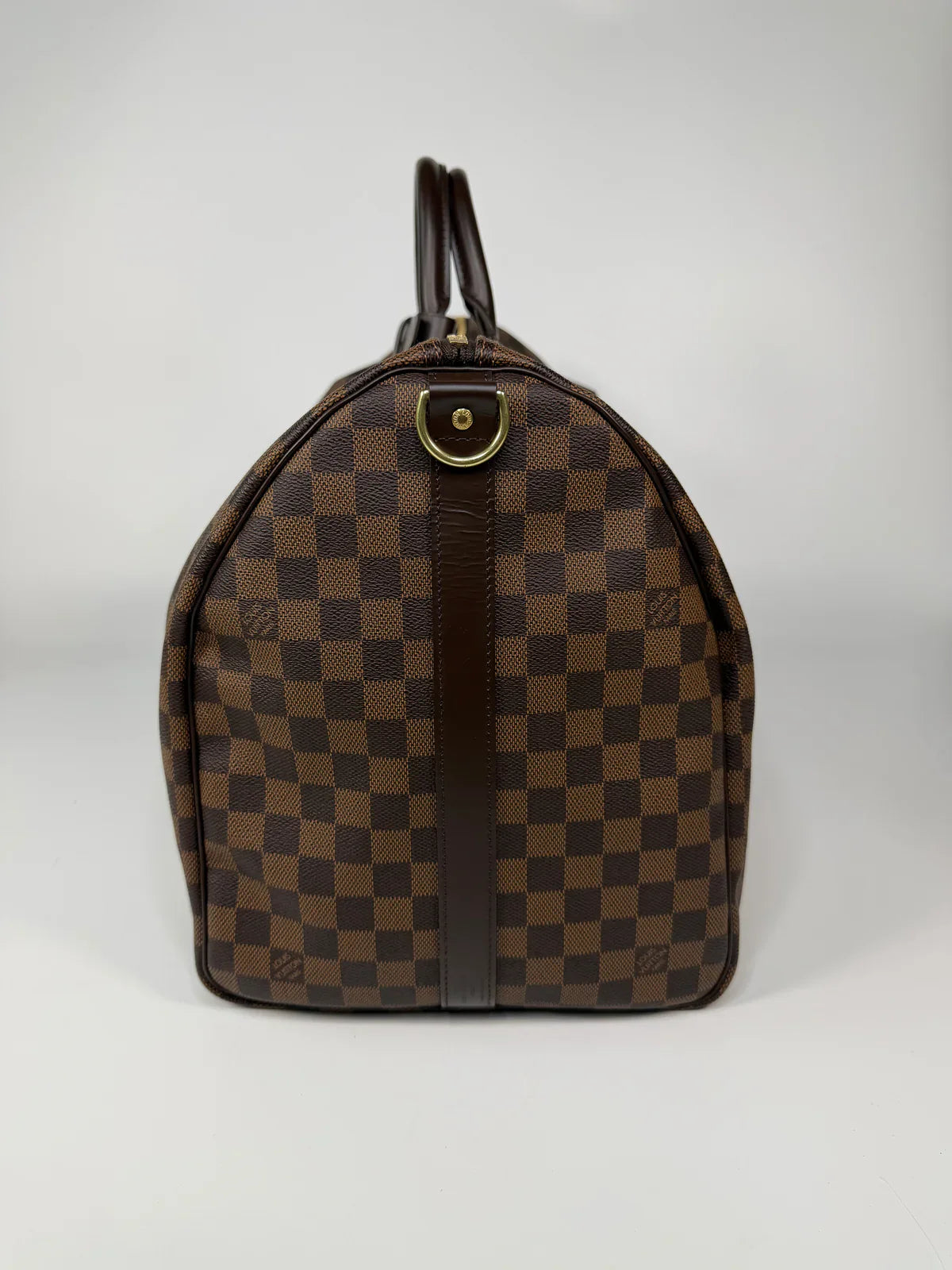 LOUIS VUITTON KEEPALL 55 IN DAMIER EBENE GOLD HARDWARE
