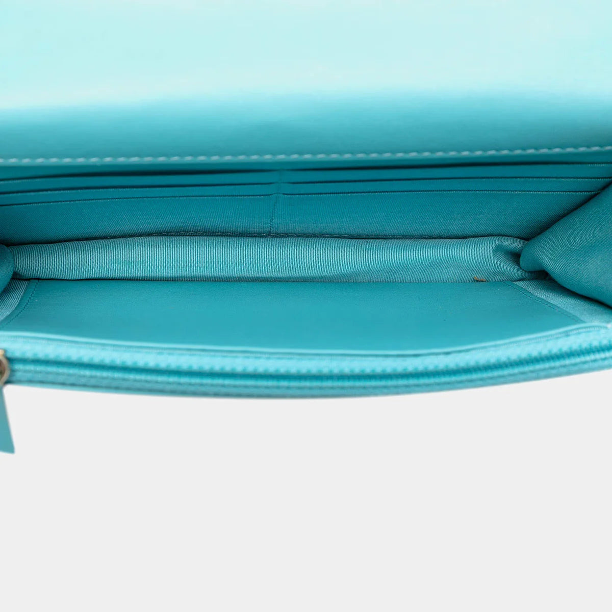 Chanel Blue Denim 19 Flap Wallet On Chain