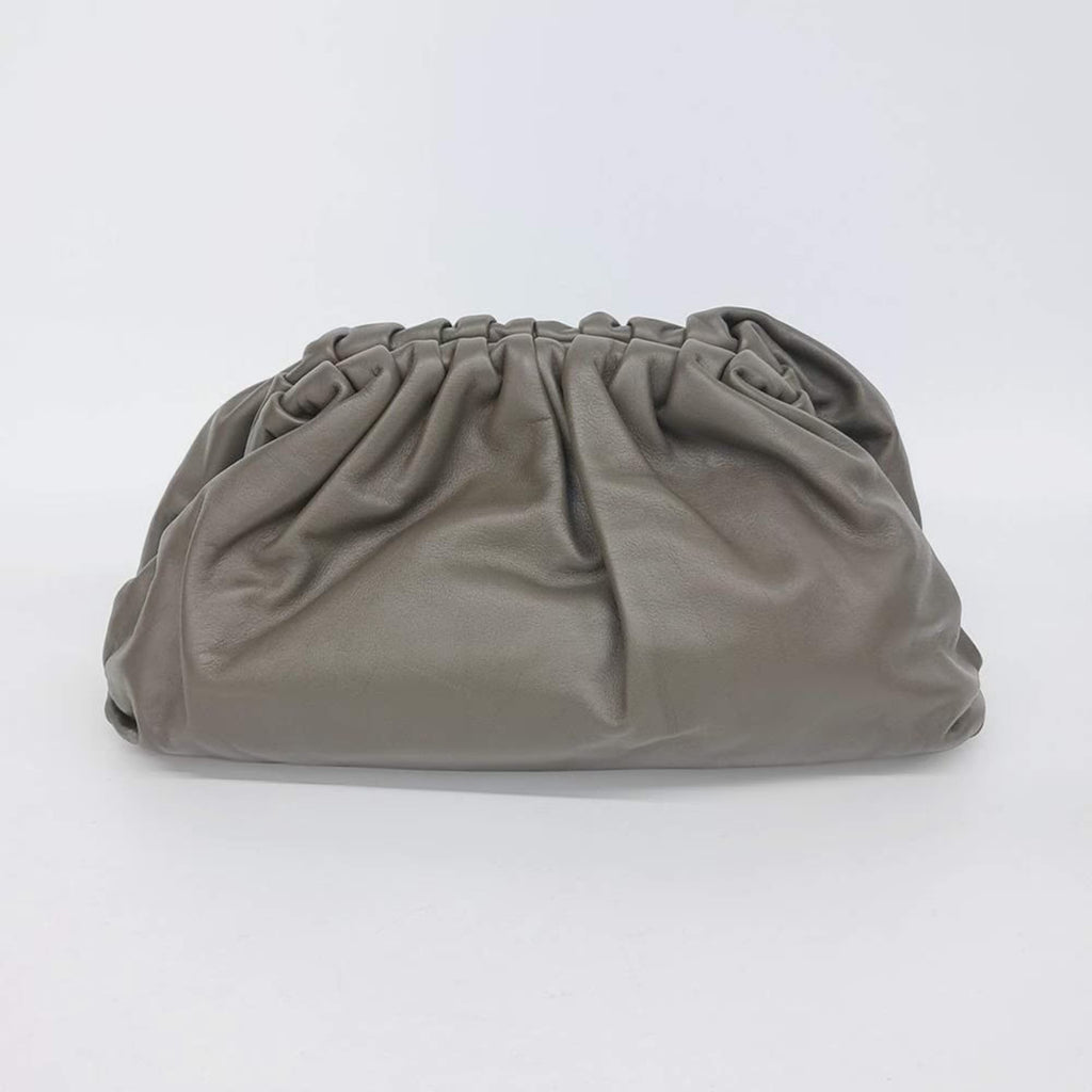 Bottega Veneta The Pouch Large Olive Green Butter Calfskin Leather Clutch Bag