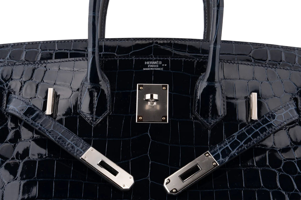 Hermès Birkin 30 Croc Niloticus Bleu Baltique PHW