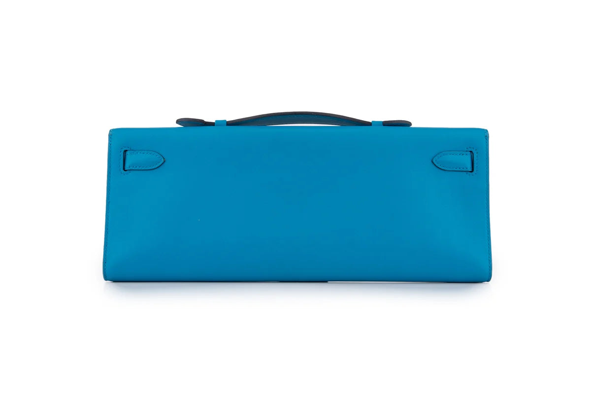 Hermès Kelly Cut Swift Bleu Frida PHW