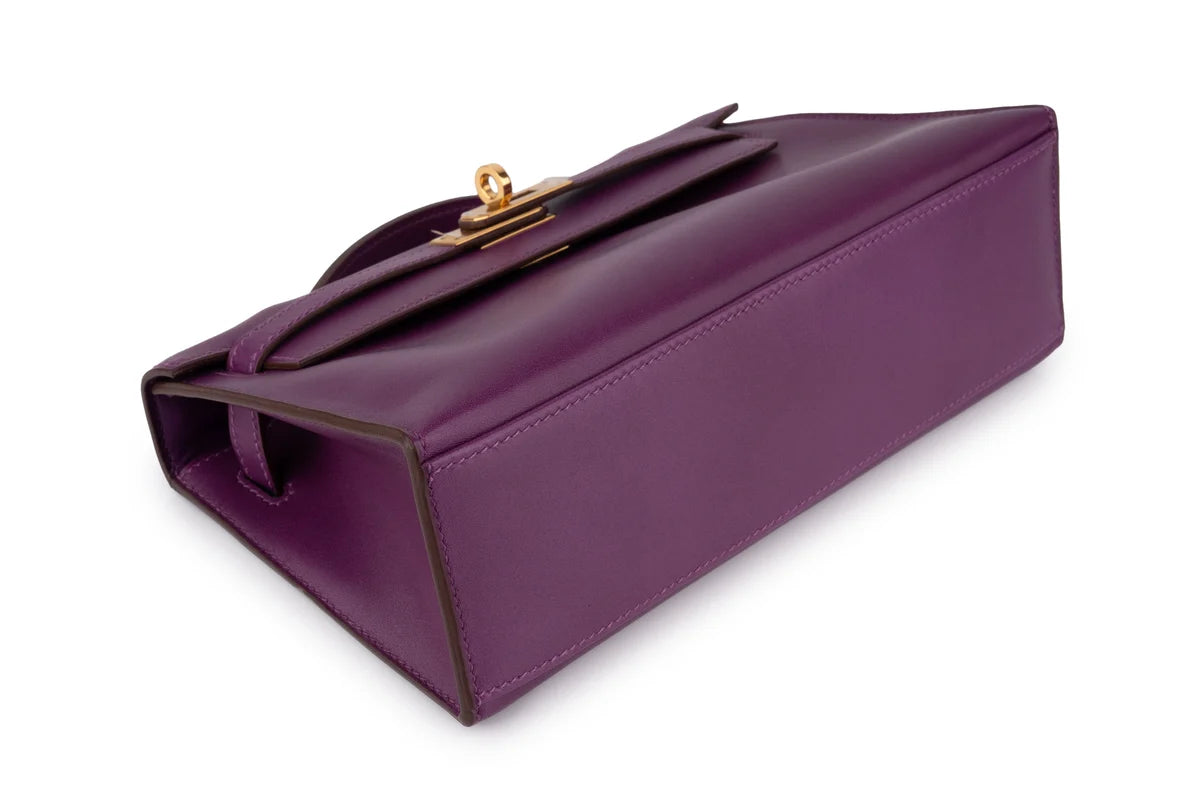 Hermès Mini Kelly Pochette Swift Anemone GHW