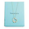 Tiffany & Co Elsa Peretti 18k Yellow Gold 16 MM Open Heart Pendant Necklace