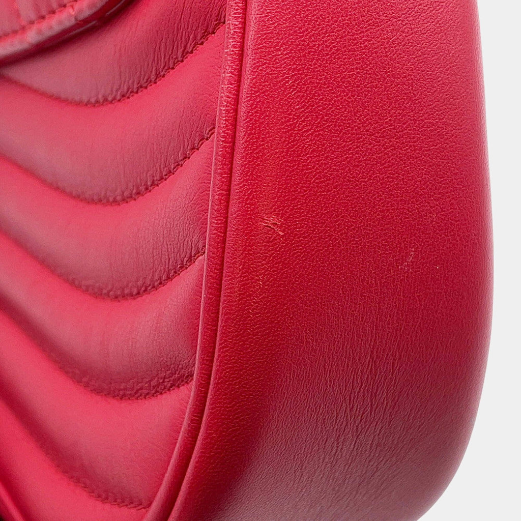 Louis Vuitton New Wave Chain Bag Red Leather Size Pm