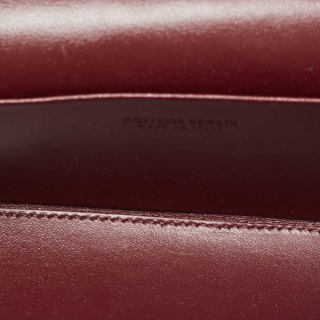 Bottega Veneta Bang Bang Dark Red Intrecciato Leather Vanity Case