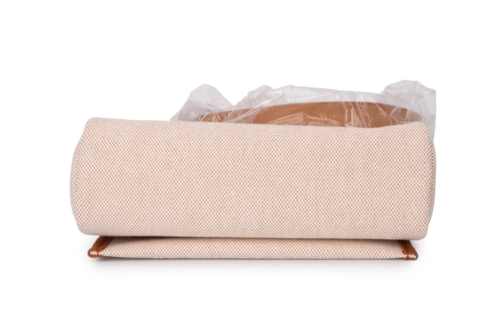 Hermès Herbag Mini Ecru Toile Fauve Naturel PHW
