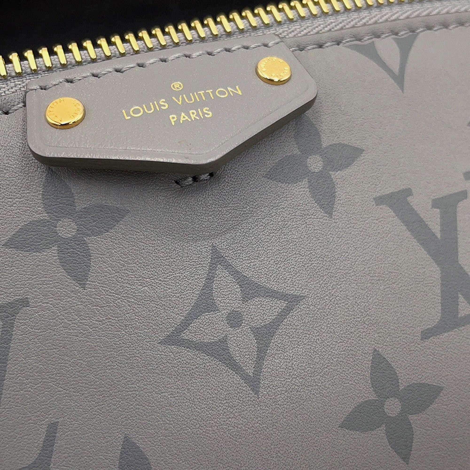 Louis Vuitton Vanity Chain Pouch Trianon Grey Calf Leather