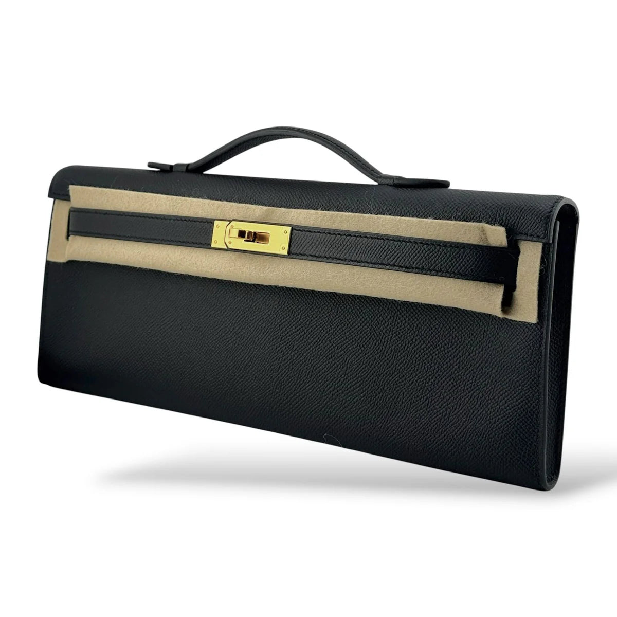 Hermes Kelly Cut Black Epsom GHW