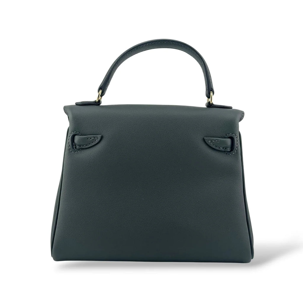 Hermes Kelly Doll Vert Fonce/Vert Peppermint Swift PBHW