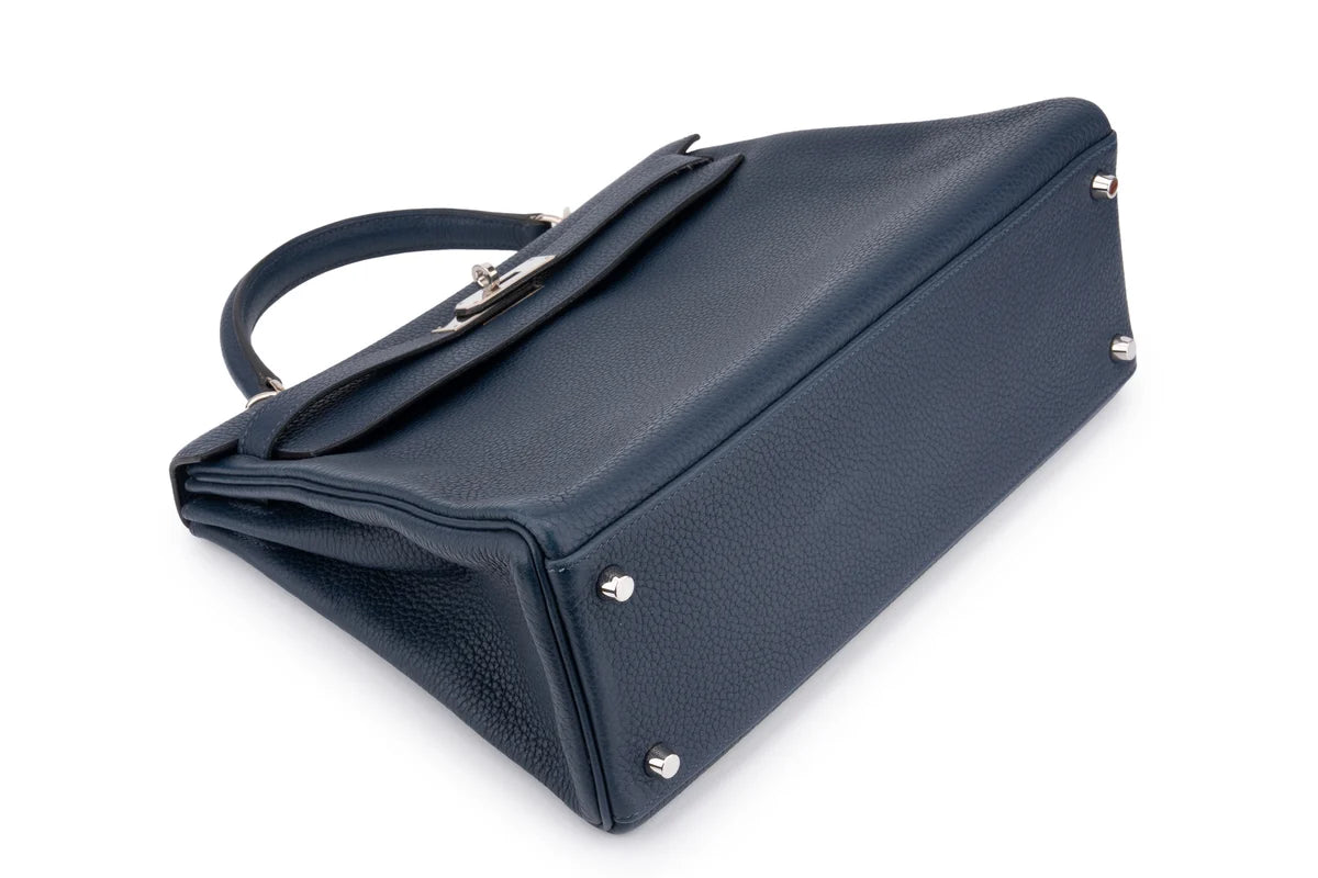 Hermès Kelly 32 Retourne Togo Bleu Sapphire PHW