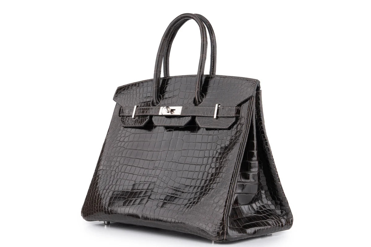 Hermès Birkin 35 Crocodile Porosus Noir PHW
