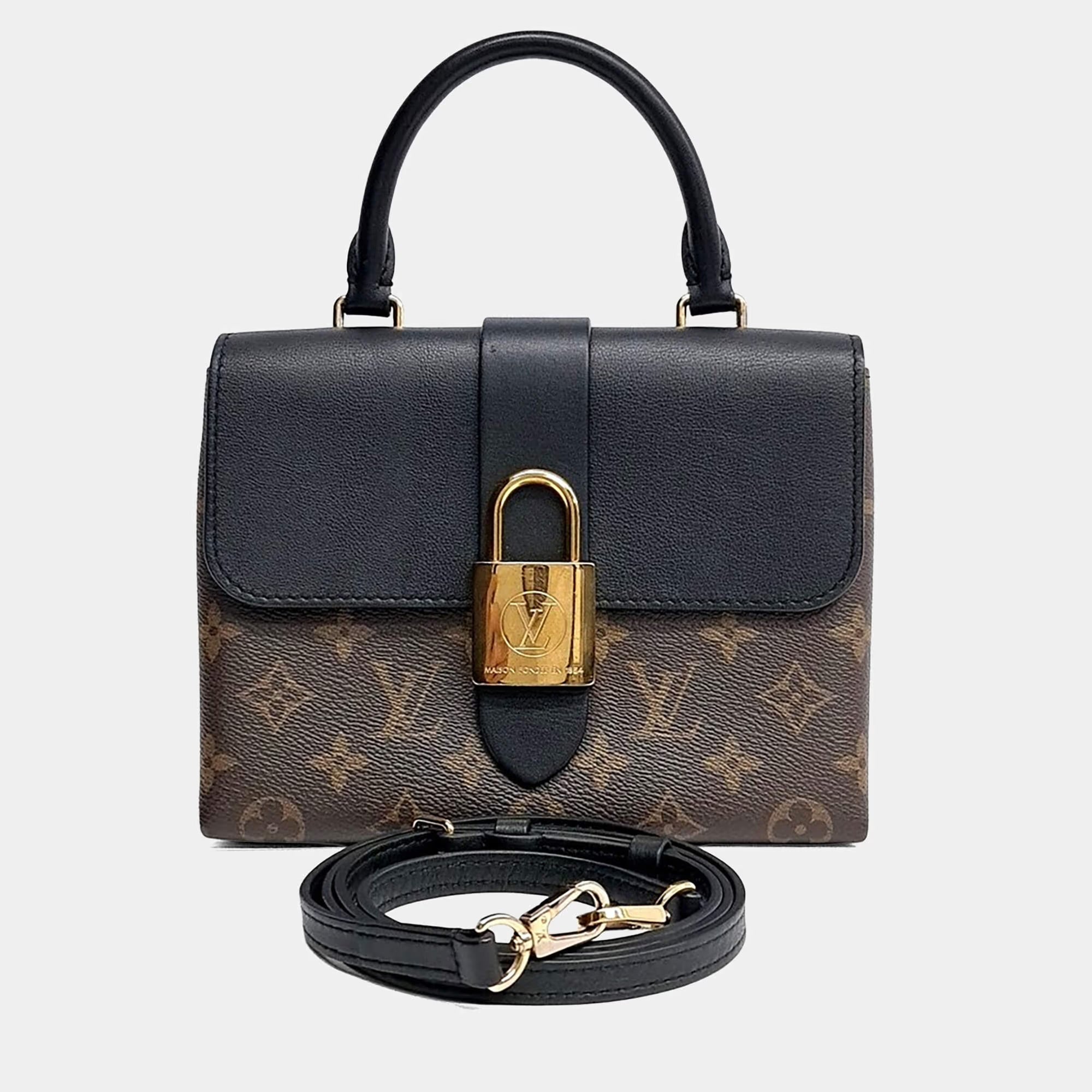 Louis Vuitton Black/Brown Coated Canvas and Leather Rocky BB