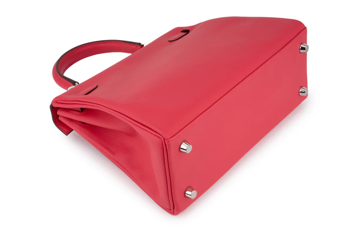 Hermès Kelly 25 Retourne Swift Rose Extreme PHW
