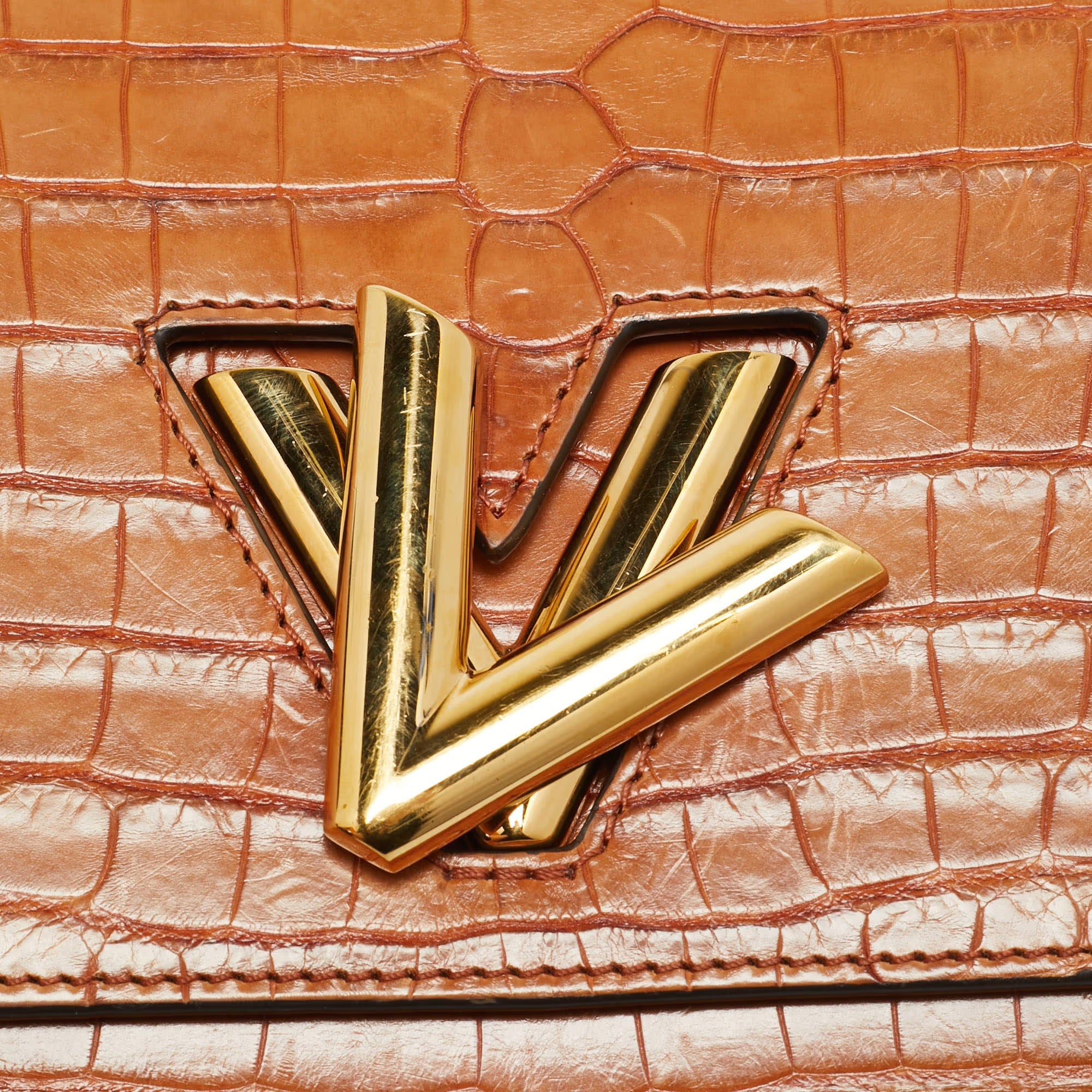 Louis Vuitton Twist PM Brown Crocodile Bag