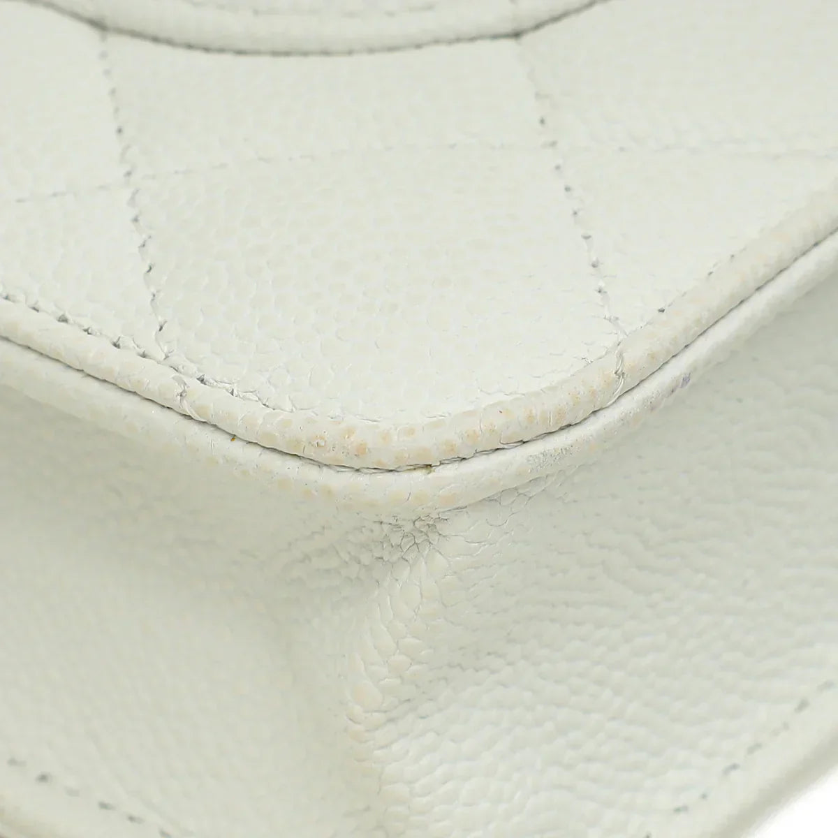Chanel CC Classic Wallet on Chain White